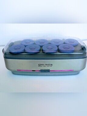 John Frieda Smooth Waves 2" Hot Rollers with 9 Clips TESTED WORKS